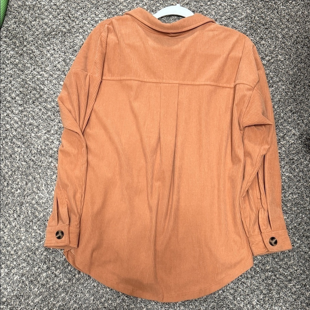 Women's Tan Corduroy Jacket/button up medium - Picture 3 of 3